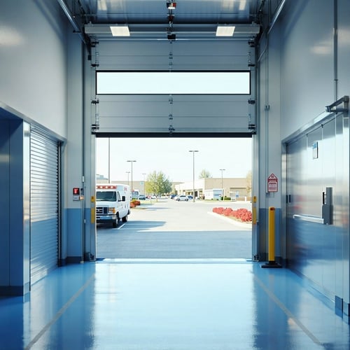 Healthcare operationsEmergency room surgical center and supply chain functioning well because of their reliable commercial doors and loading dockequipment