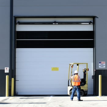 The image depicts Routine maintenance from our professionals atLoading Dock Inc extends door life reduces repair costs and most importantlyprotects your workforce-1