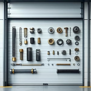 springs rollers cables and tracks on commercial garage doors show them all in a commercial overhead door-1