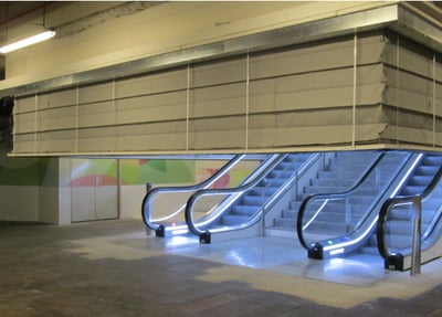 Automatic sectional smoke curtain