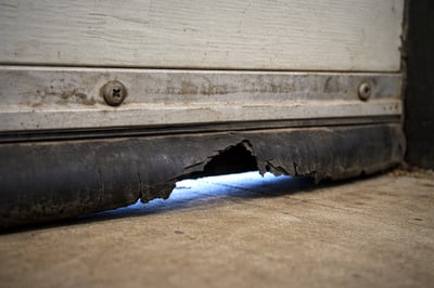 Damaged Bottom Seal (weather strip)