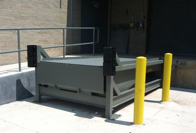Loading Dock Equipment - Free Standing Pit Leveler with Dock Bumpers NJ NYC