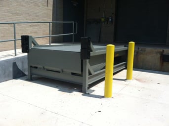 Loading Dock Equipment - Free Standing Pit Leveler with Dock Bumpers NJ NYC