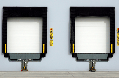 Loading Dock with Dock Leveler, Vehicle Restraint, Bumpers
