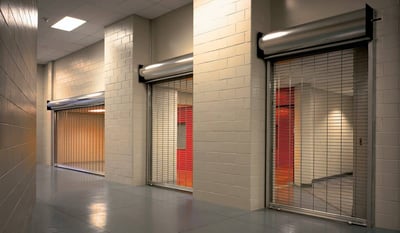 Upward Coiling Security Grilles
