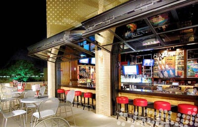 bifold doors in a bar