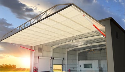 hydraulic commercial garage door