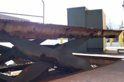 Rust holes on scissor dock lift NYC NJ