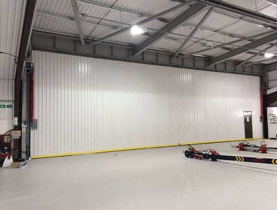 large hydraulic door