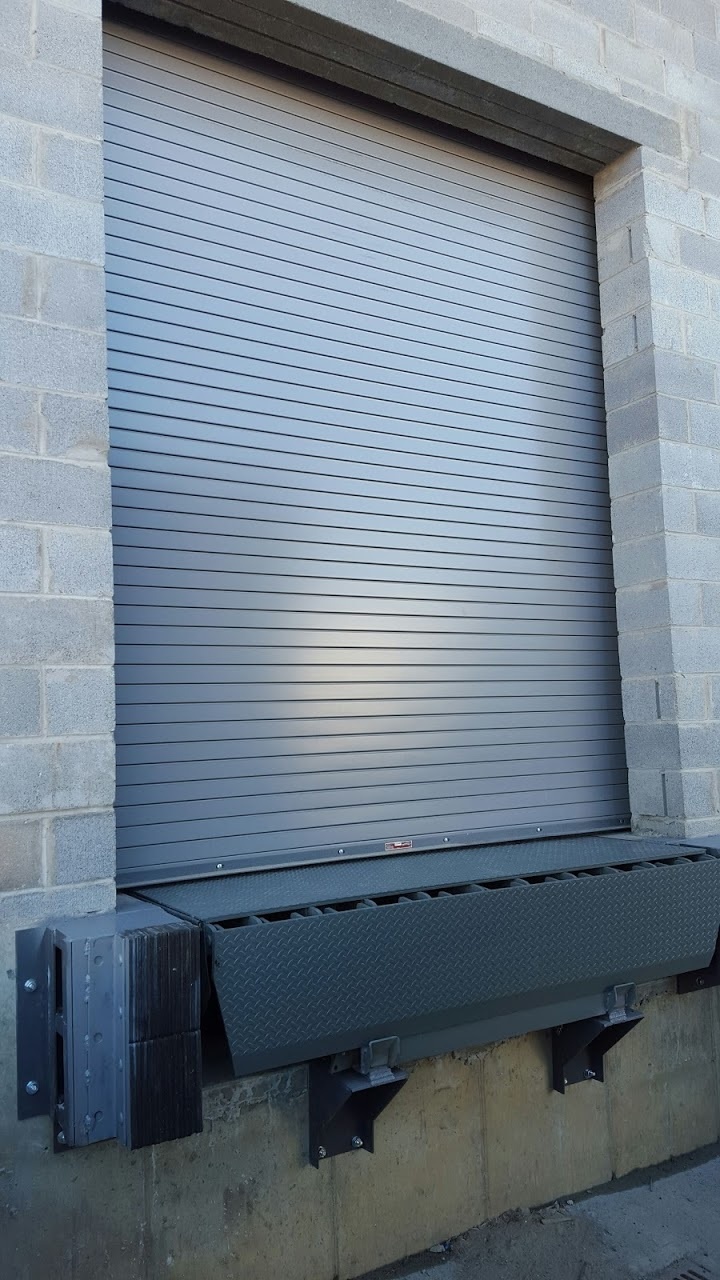 loading dock doors, gray roller doors