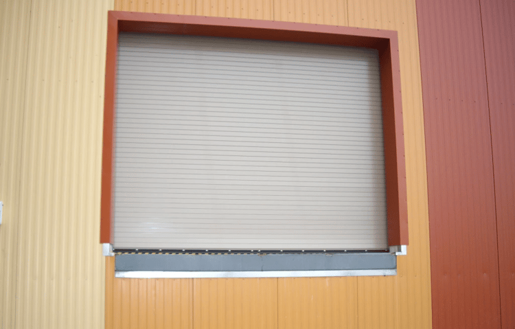 loading dock doors, white roller doors