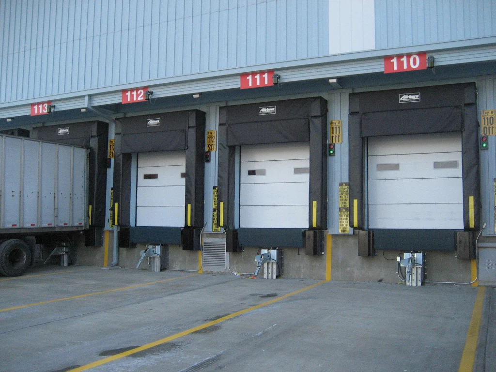 loading dock doors, white sectional doors
