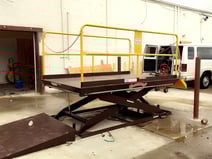 specifying the elevating dock lift for your facility scissor dock lift by overhead doors
