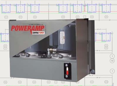 vertical storage leveler installation for cold storage facilities, CentraPower® System by Poweramp.