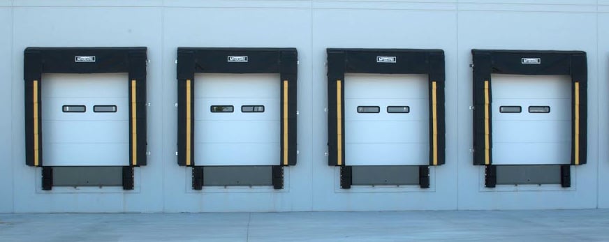 Industrial Doors with Dock Seals and Dock Levelers